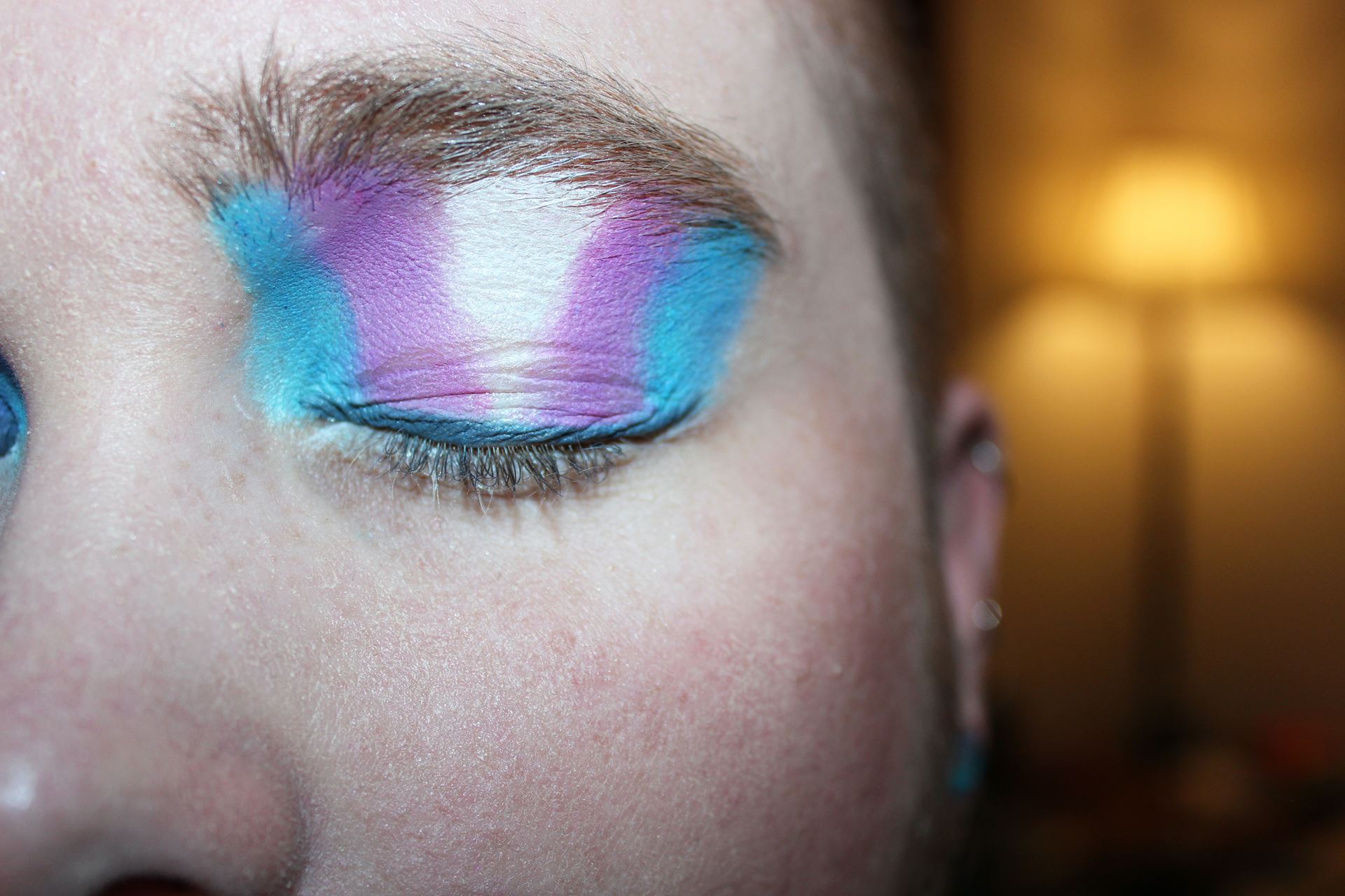 Trans flag eye